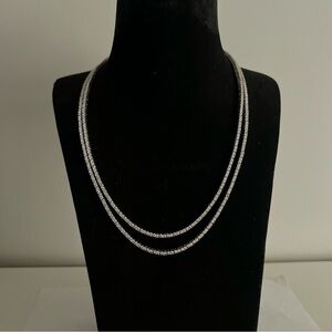 NEW Swarovski Elegant Silver Tennis Necklace